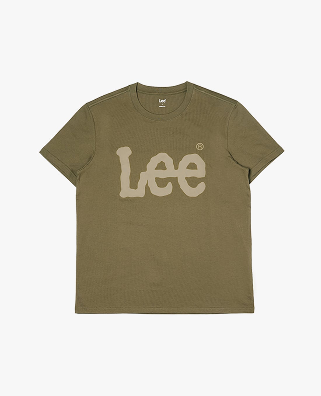 LEE - Áo thun nam cổ tròn tay ngắn phối logo