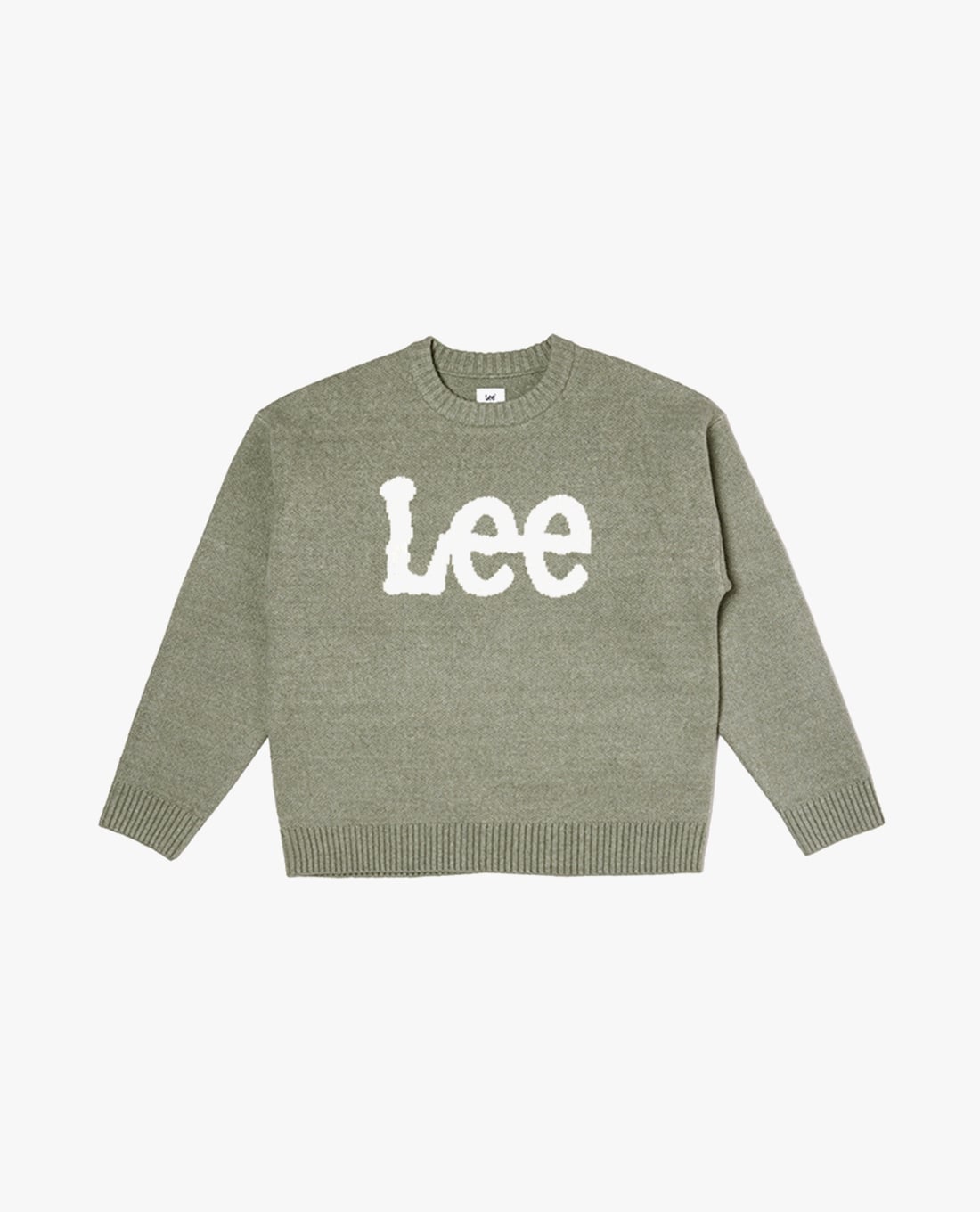 LEE - Áo sweater nam cổ tròn tay dài dệt logo