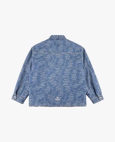  LEE - Áo sơ mi denim nam tay dài họa tiết logo 