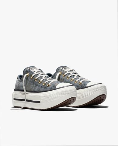  CONVERSE - Giày sneakers unisex cổ thấp Chuck Taylor All Star Lift Double Stack 