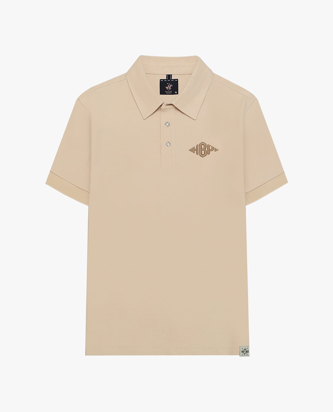 BEVERLY HILLS POLO CLUB - Áo polo nam cổ bẻ tay ngắn thêu logo