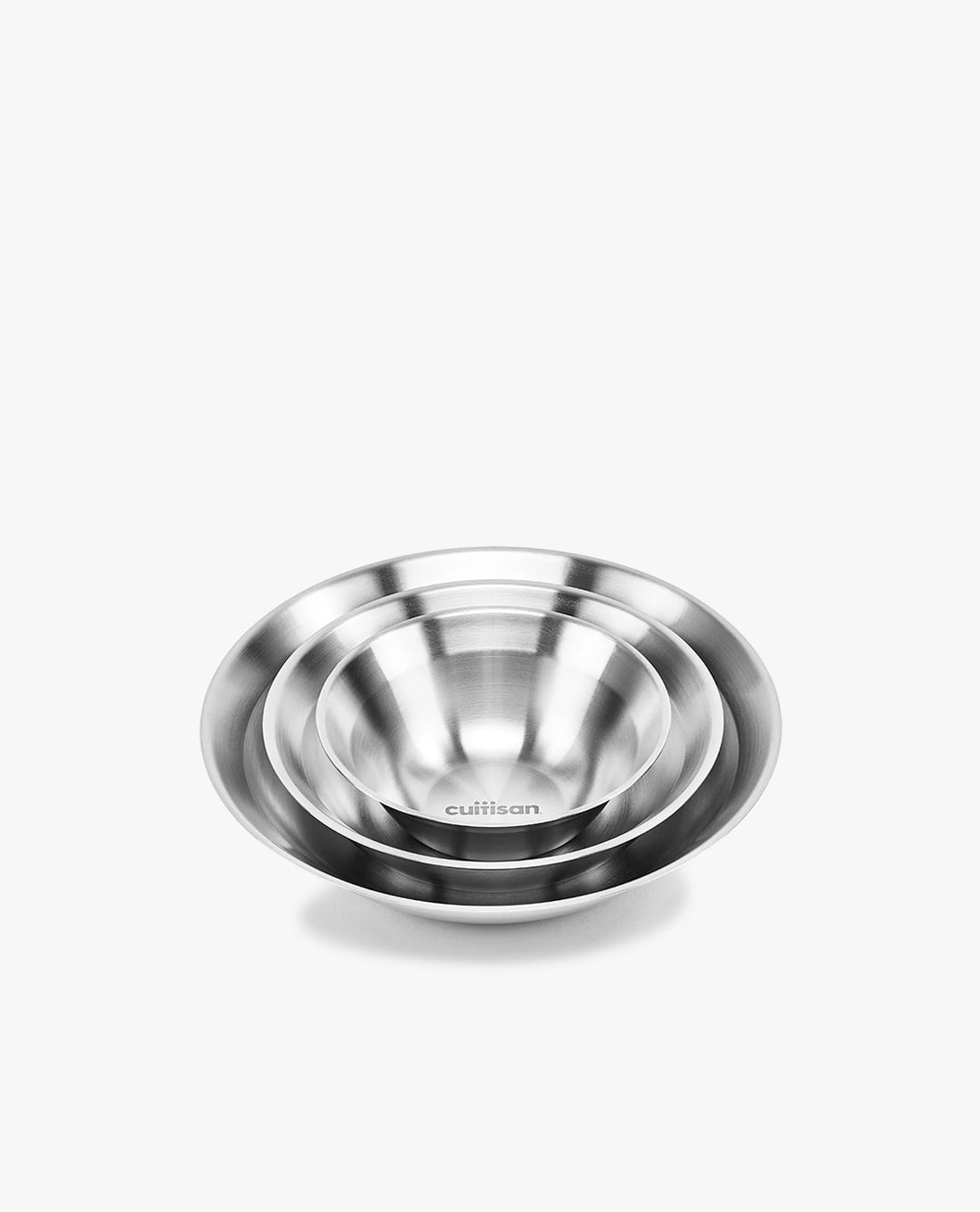 CUITISAN - Bộ ba dĩa sâu tròn inox cao cấp