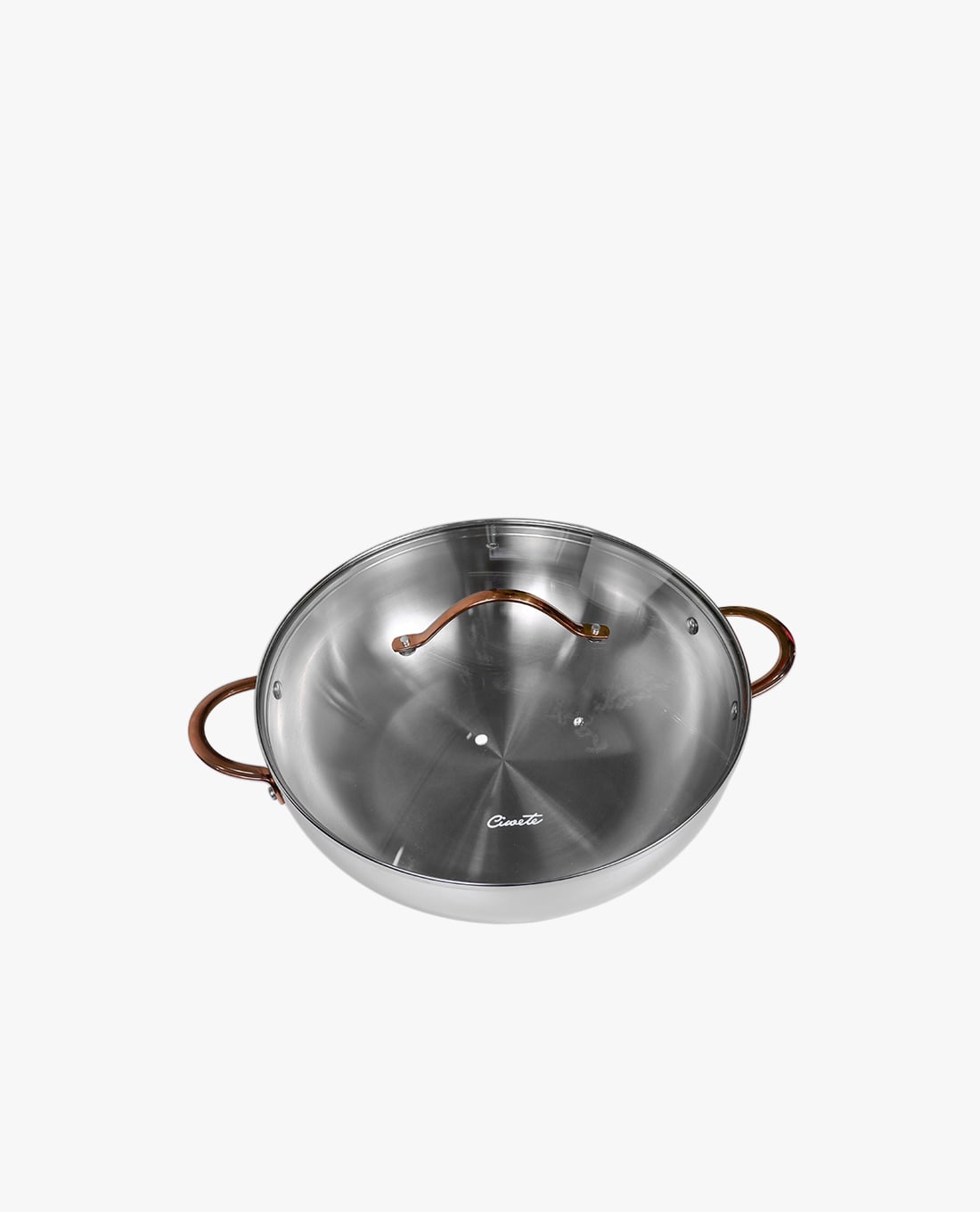 CIWETE - Chảo inox đáy liền lòng sâu có nắp 32cm