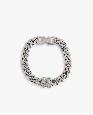  DSQUARED2 - Vòng đeo tay nam mắt xích logo D2 