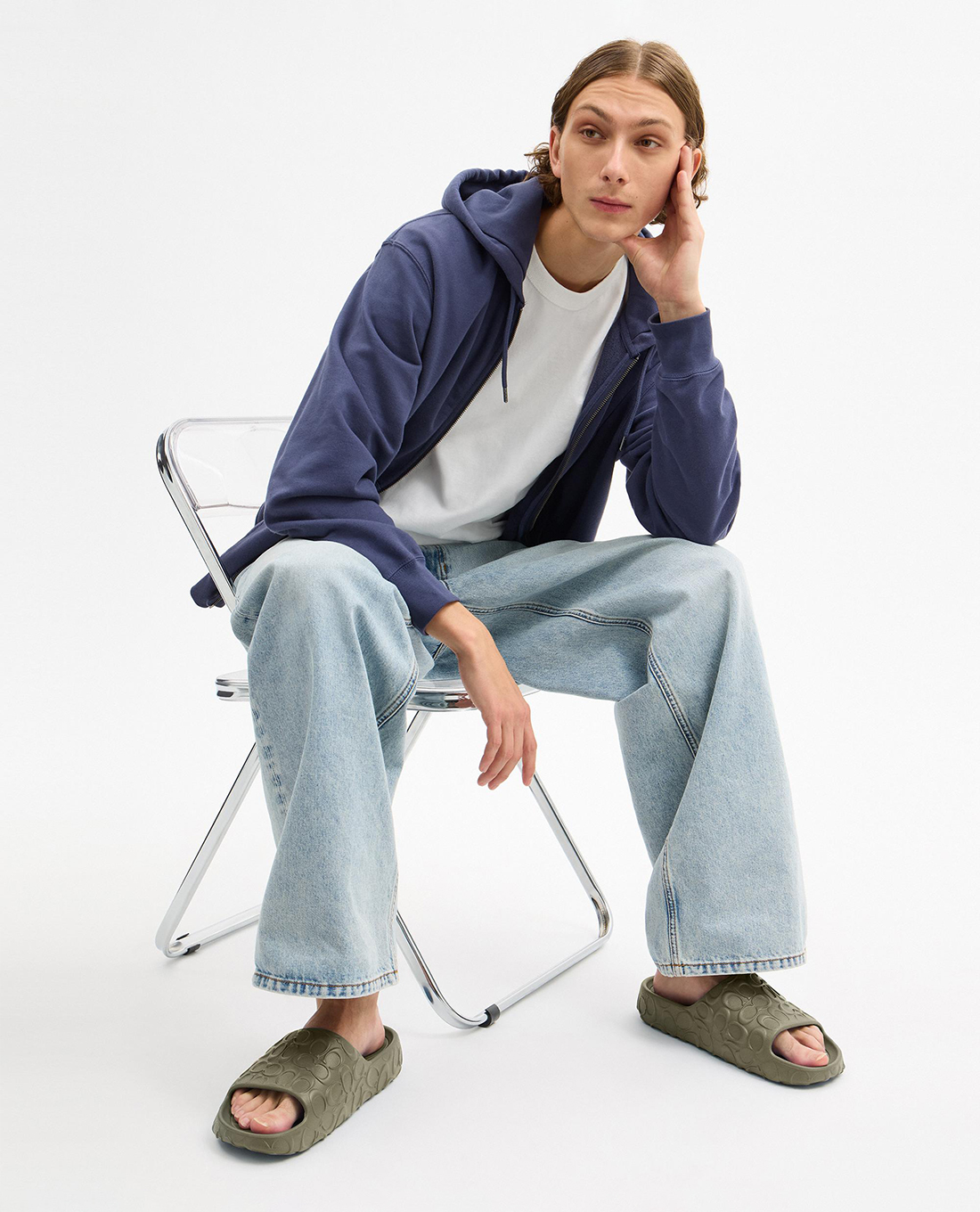 COACH - Dép nam quai ngang Bay In Signature