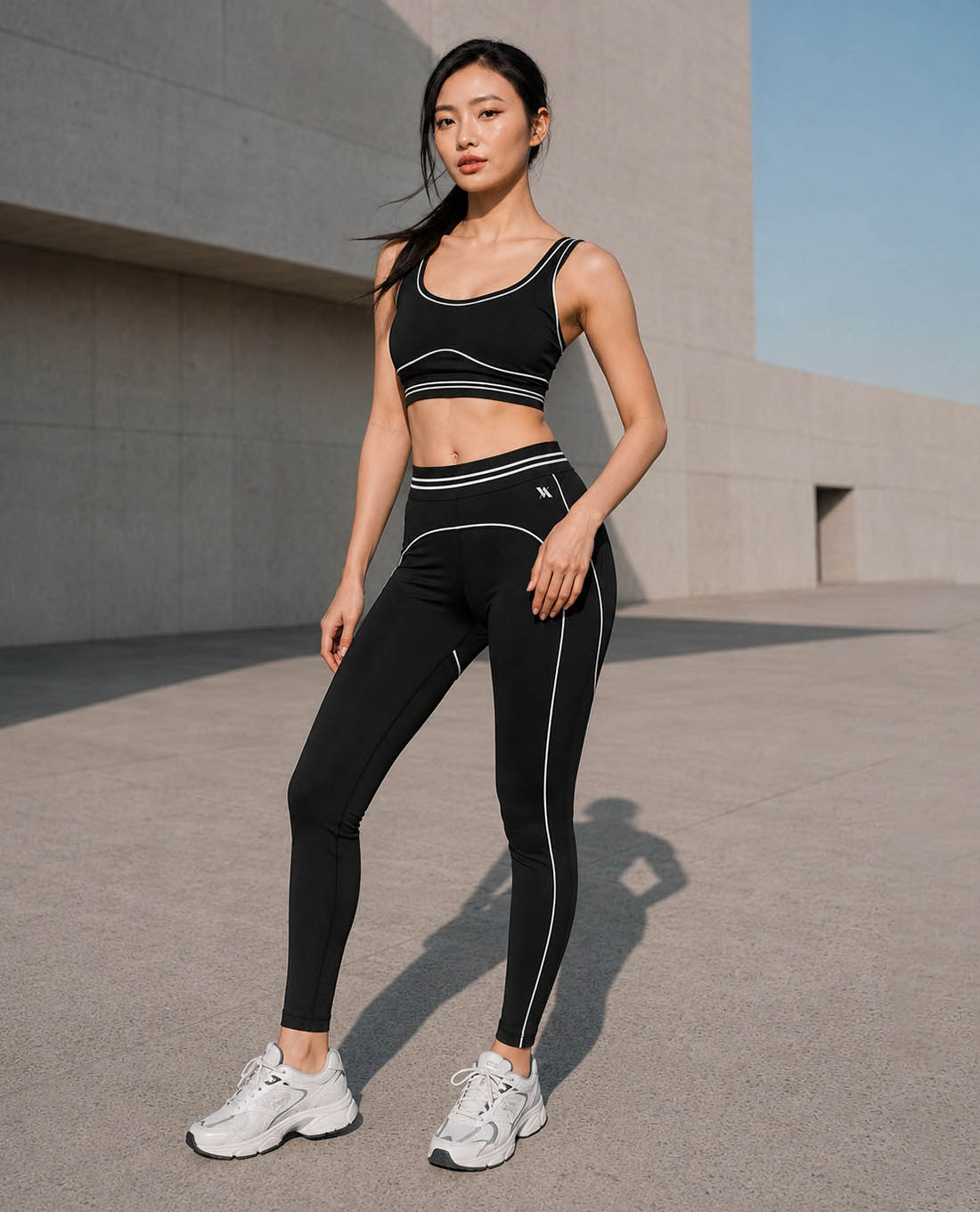 AZURA - Set đồ tập yoga nữ phối viền