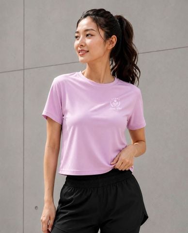  AZURA - Áo croptop nữ cổ tròn tay ngắn Cloud 