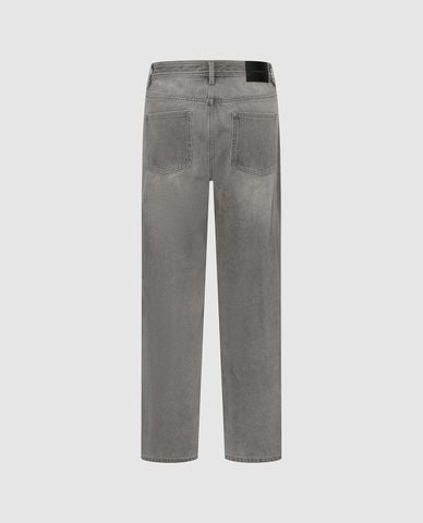  URBAN REVIVO - Quần jeans nam ống đứng wash bạc 