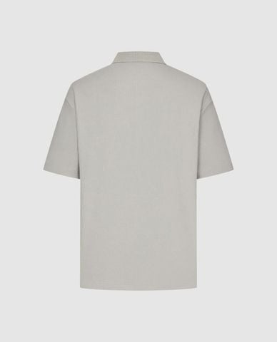  URBAN REVIVO - Áo polo nam tay ngắn phối khoá zip 