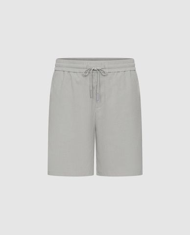  URBAN REVIVO - Quần short nam ngang gối phối dây rút 