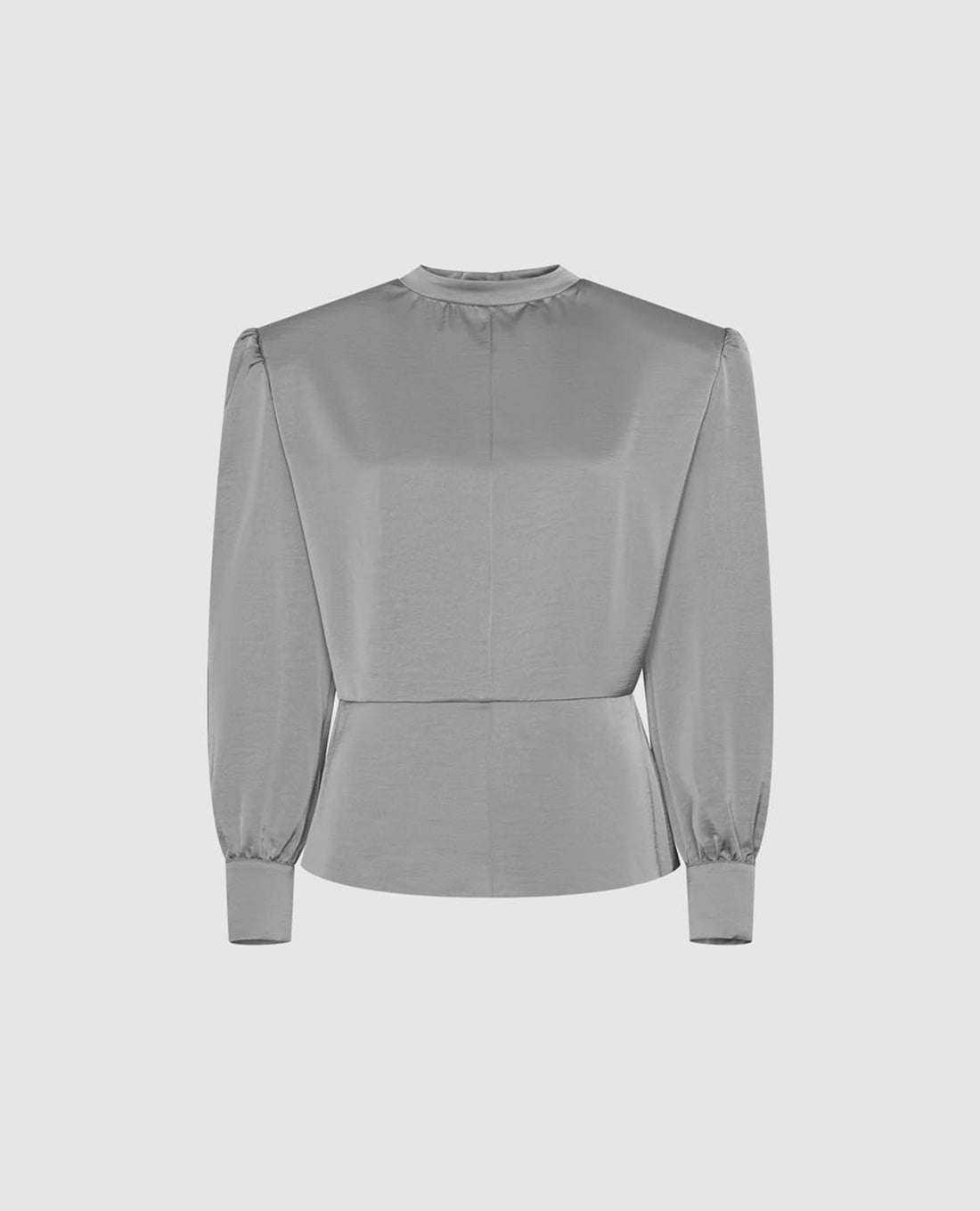 URBAN REVIVO - Áo kiểu nữ cổ tròn tay dài thanh lịch