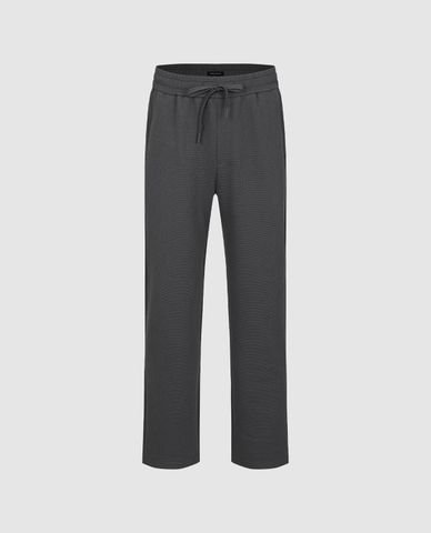  URBAN REVIVO - Quần nam ống đứng lưng thun phối dây rút 