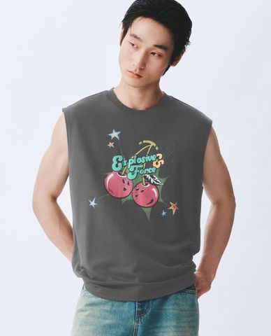  URBAN REVIVO - Áo ba lỗ nam in hình trẻ trung 