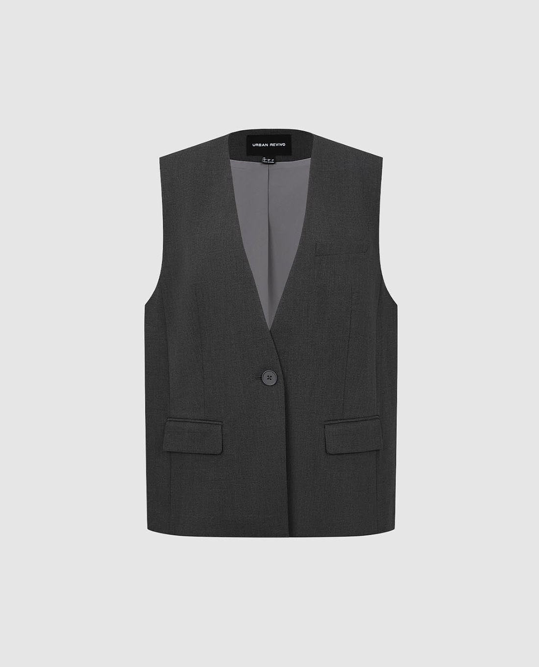 URBAN REVIVO - Áo khoác gilet nữ cổ V thời thượng