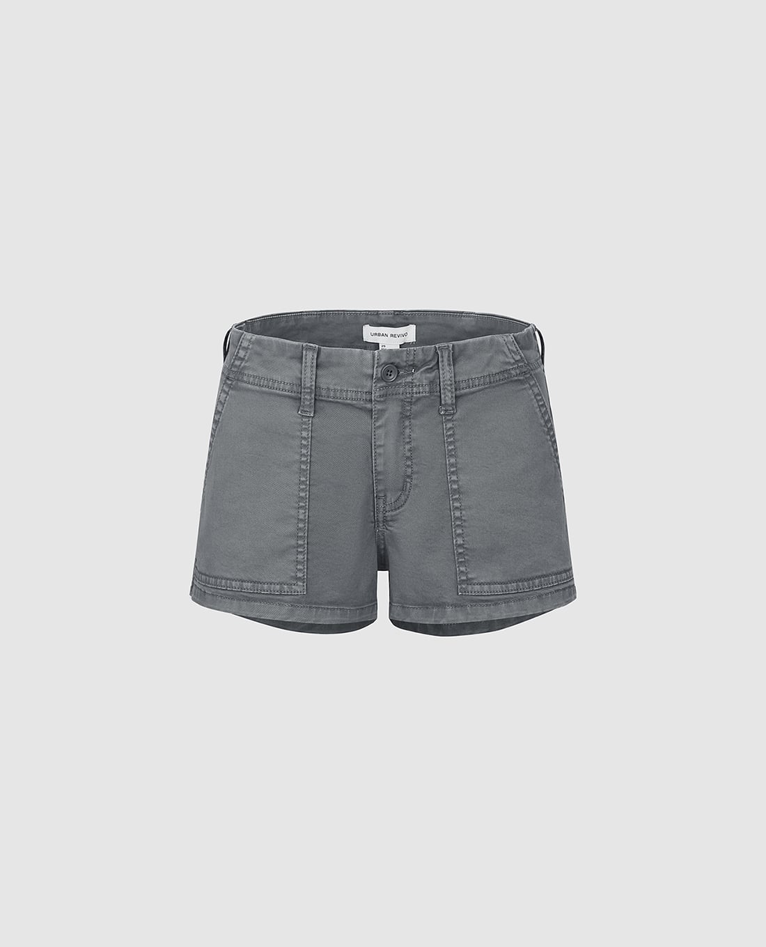 URBAN REVIVO - Quần short jeans nữ túi hộp