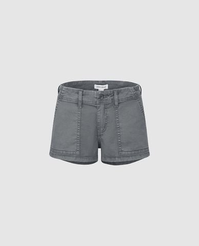  URBAN REVIVO - Quần short jeans nữ túi hộp 