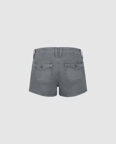  URBAN REVIVO - Quần short jeans nữ túi hộp 