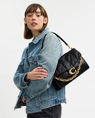  COACH - Túi đeo vai nữ phom chữ nhật Chain Tabby 30 