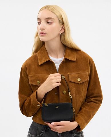  COACH - Túi đeo vai nữ phom chữ nhật Plaza 18 