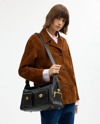  COACH - Túi đeo vai nữ phom chữ nhật Turnlock Haversack 