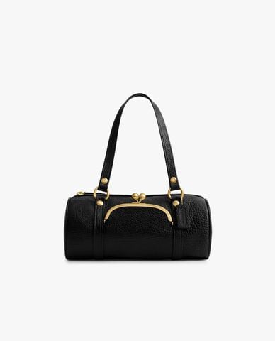  COACH - Túi đeo vai nữ phom hình trụ Kisslock Barrel 