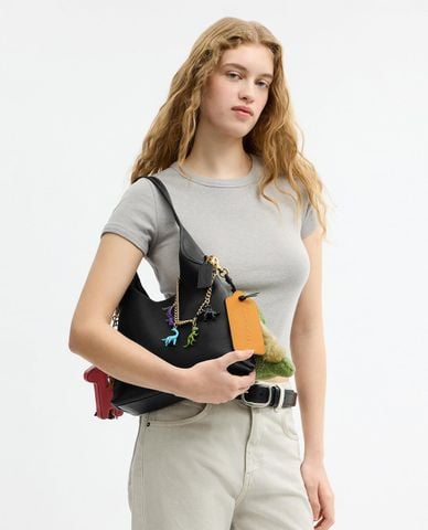  COACH - Túi đeo vai nữ hình thang Brooklyn 28 With Charms 