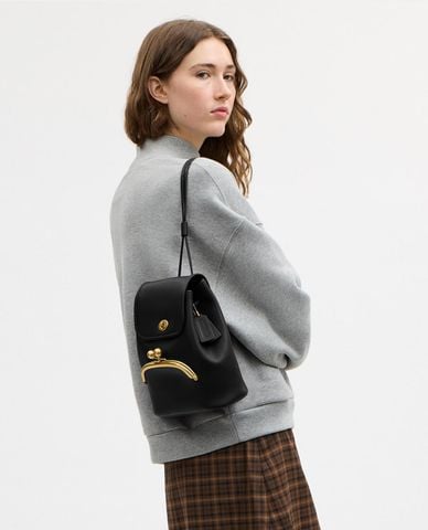  COACH - Balo nữ nắp gập Kisslock 
