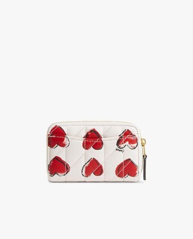  COACH - Ví nữ dáng ngắn phom chữ nhật Heart Print 