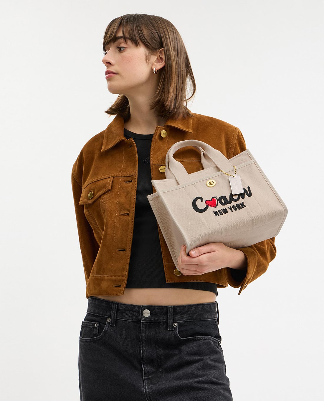 COACH - Túi tote nữ phom chữ nhật Cargo 26