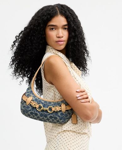  COACH - Túi đeo vai nữ hình bán nguyệt Belted Ergo 26 