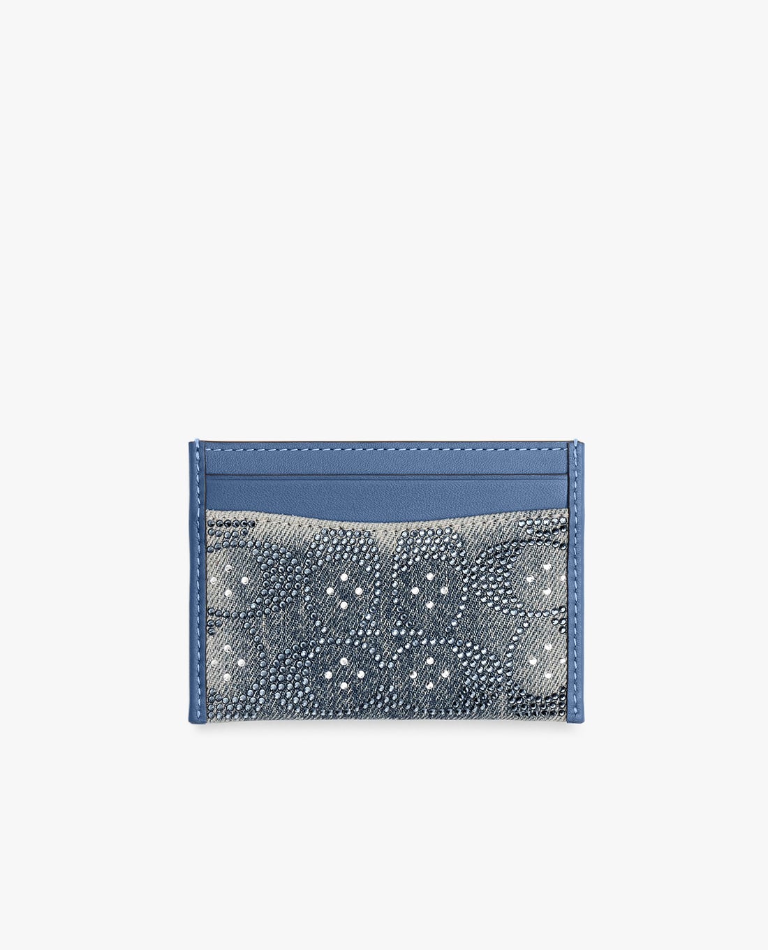 COACH - Ví đựng thẻ nữ Crystal Signature Jacquard