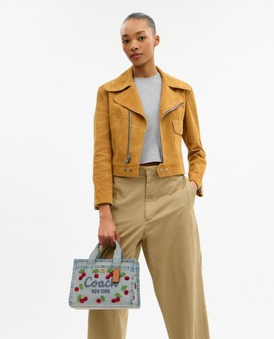  COACH - Túi tote nữ Cargo 26 With Cherry Embroidery 