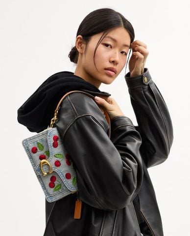  COACH - Túi đeo vai nữ Tabby 20 With Cherry Embroidery 