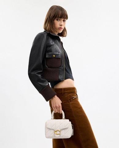  COACH - Túi đeo chéo nữ chần bông Tabby Top 