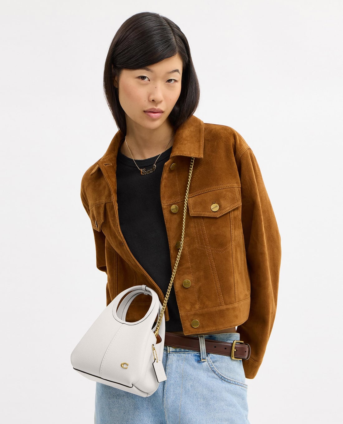COACH - Túi đeo vai nữ hình thang Lana 19