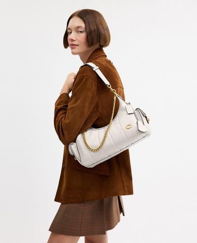  COACH - Túi đeo vai nữ hình thang chần bông Juliet 30 