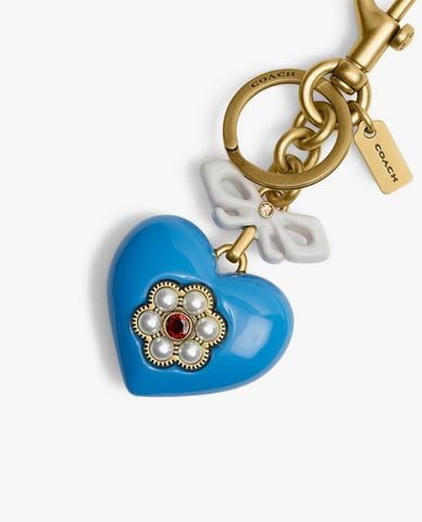  COACH - Móc khóa treo túi nữ Heart 