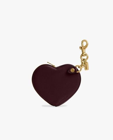  COACH - Móc khóa treo túi nữ Heart Coin 