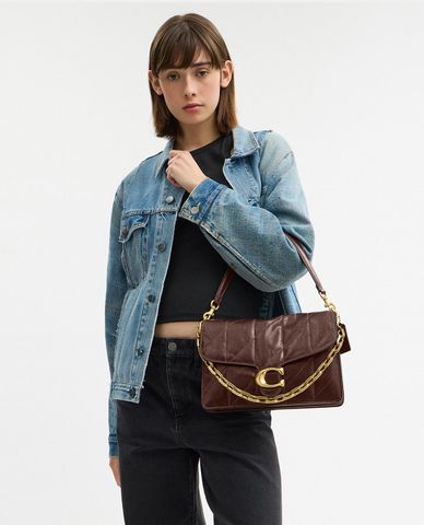  COACH - Túi đeo vai nữ phom chữ nhật Chain Tabby 30 