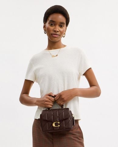  COACH - Túi đeo chéo nữ chần bông Tabby Top 