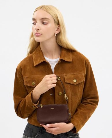  COACH - Túi đeo vai nữ phom chữ nhật Plaza 18 