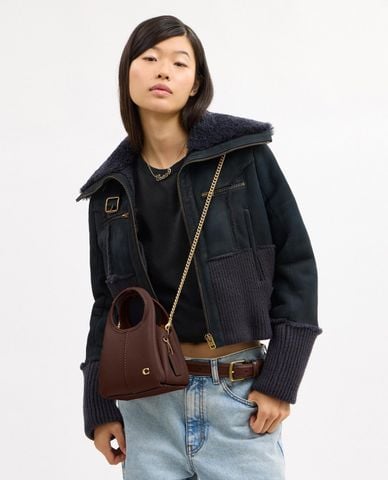  COACH - Túi đeo vai nữ hình thang Lana 19 