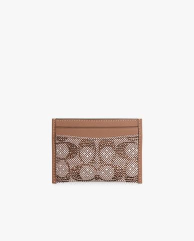  COACH - Ví đựng thẻ nữ Essential In Crystal Signature Jacquard 