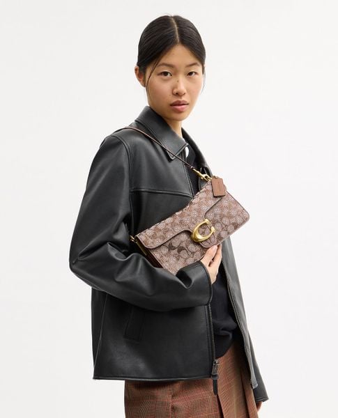  COACH - Túi đeo vai nữ Tabby 26 In Crystal Signature Jacquard 