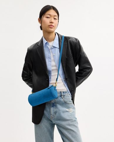  COACH - Túi đeo vai nữ dáng trụ dài Barrel 