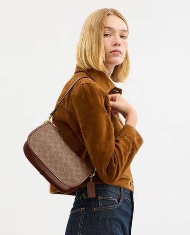  COACH - Túi đeo vai nữ phom chữ nhật Waverly In Signature Canvas 