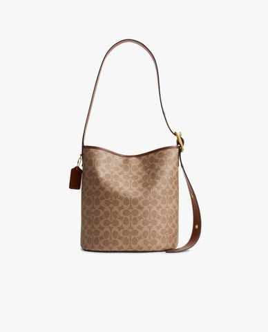  COACH - Túi đeo vai nữ Bleecker Bucket In Signature Canvas 