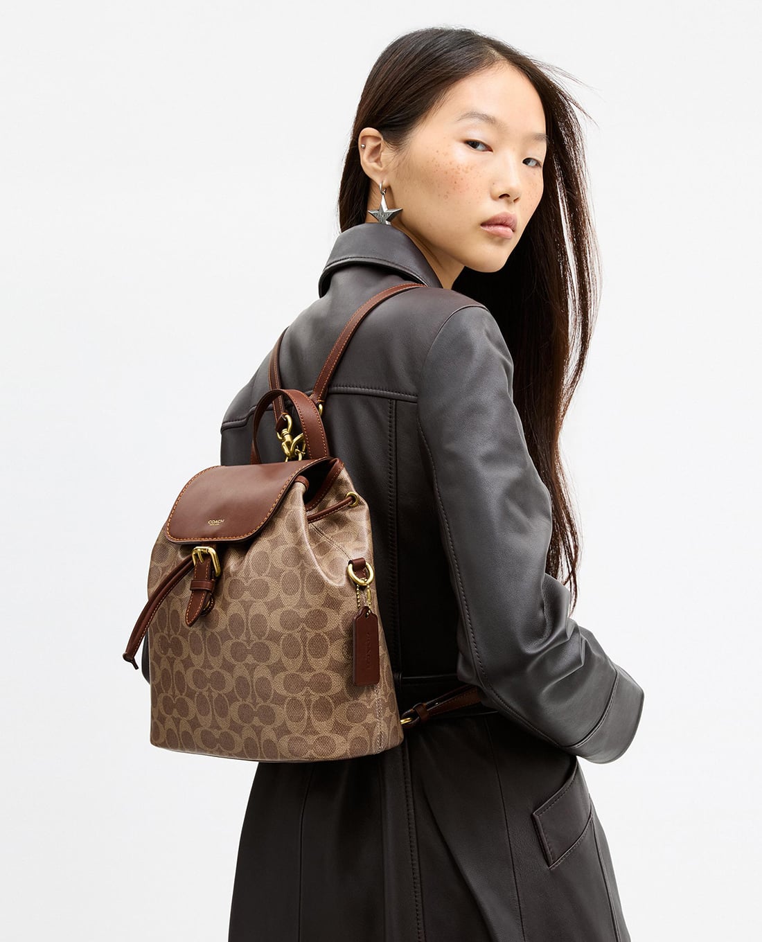 COACH - Balo nữ nắp gập Path