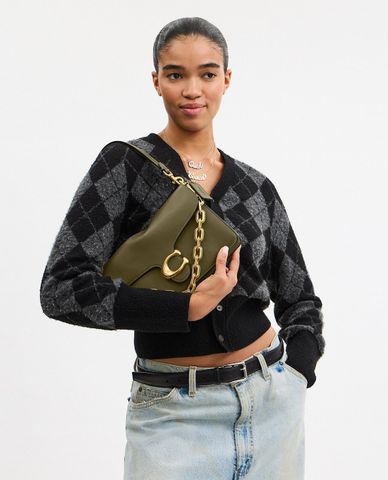  COACH - Túi đeo vai nữ phom chữ nhật Chain Tabby 