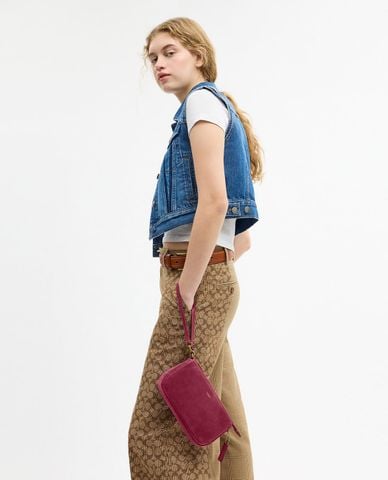  COACH - Túi đeo vai nữ phom chữ nhật Plaza 